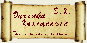 Darinka Kostačević vizit kartica